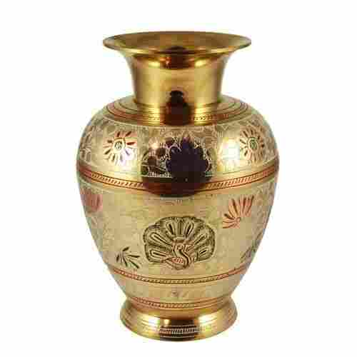 Magnificent Golden Brass Flower Vase For Holding Flowers And Other Plants