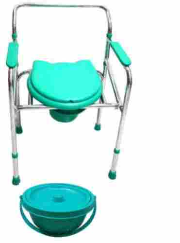 Abs Plastic And Mild Steel Body Folding Portable Commode Chair