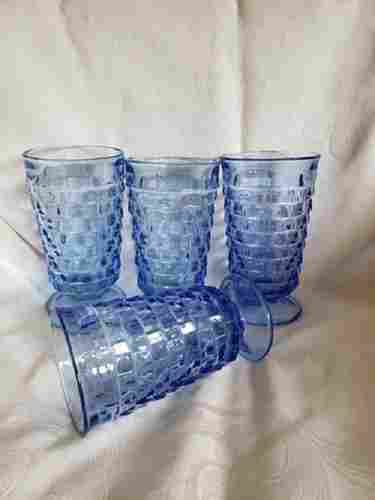 Blue Colour Indian Modern Art Glassware Set Perfect Addition For Any Dining Table 