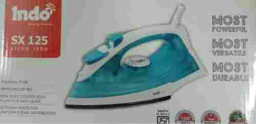 Indo Iron Blue & White 1250 W Electric Steam With Non Stick Coated Sole