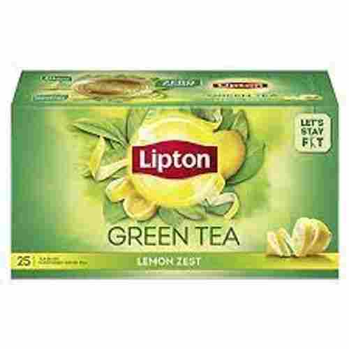  Healthy Lipton Lemon Zest Green Tea Bags, 25 Pieces