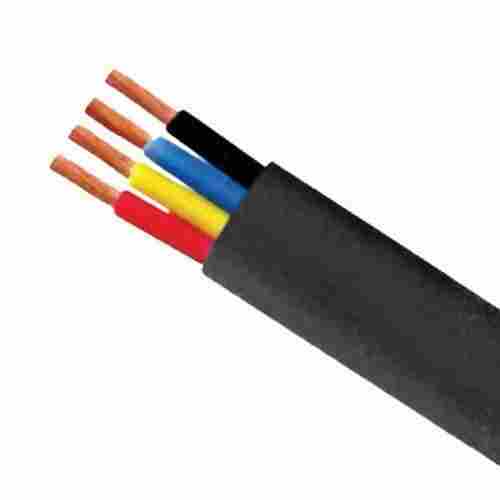 Copper 4 Cores 2.5 Mm Black Electrical Fitting Usage Flat Cables