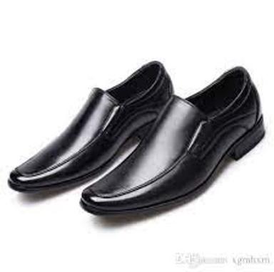 Breathable Fashionable And Comfortable Mens Trendy Leather Black Formal Shoes