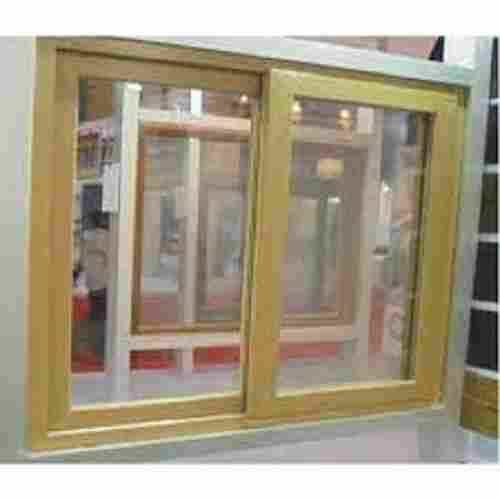 Weather Resistant And Highly Durable Golden Polished Finish Upvc Sliding Windows 