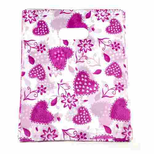 Pink Printed Shopping Polythene Bags
