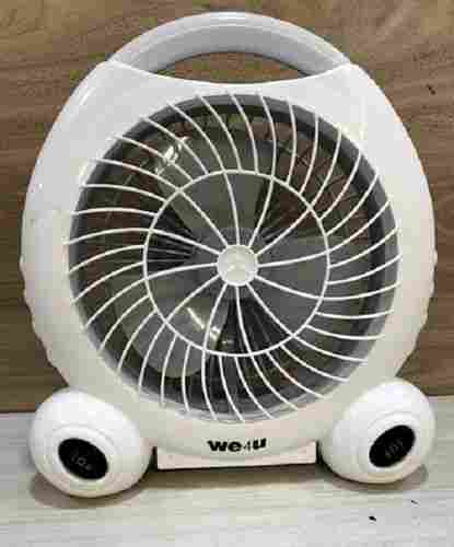  Highly Durable Long Battery Life Portable Round Three Blades White Rechargeable Fan