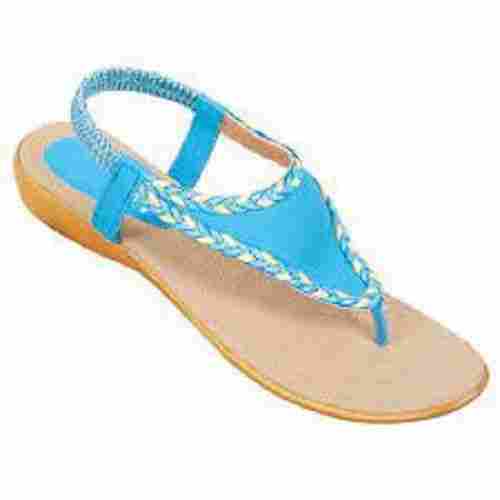 Ladies Slip Resistance Soft Comfortable Stylish Brown And Sky Blue Sandal 