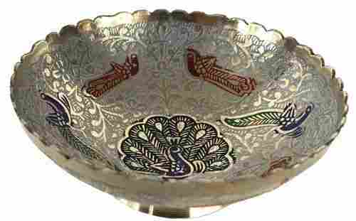 Beautiful Antique Handicrafts Work Brass Bowl Gift For Temple Home Decor Item
