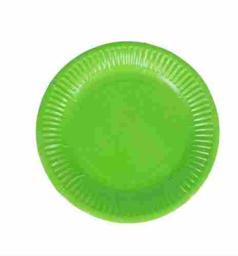 Biodegradable And Completely Disposable Circular Green Disposable Paper Plate, For Party Use