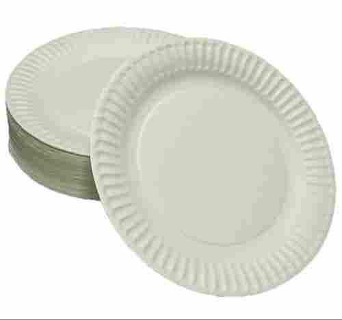 Round Shape White Plastic Plain Disposable Paper Plate