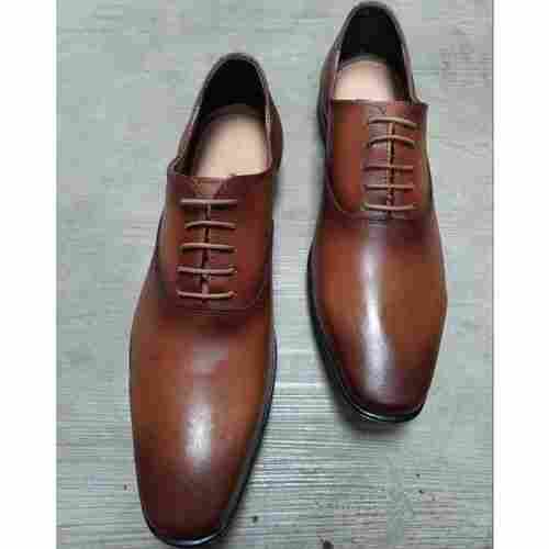 Stylish Comfortable Formal Wear Foot Friendly Easy To Use Brown Leather Shoes For Men 
