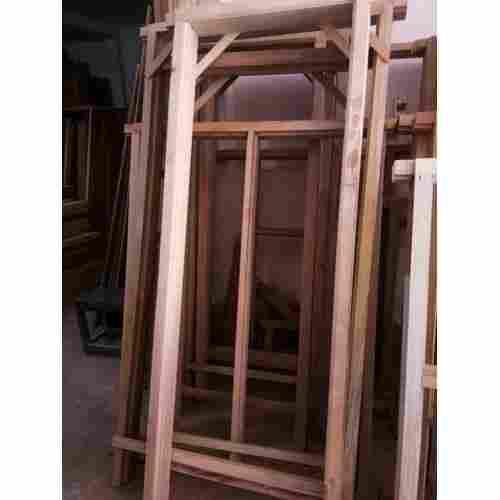 Termite Resistant Glossy Finish Brown Colour Wooden Door Frame Size 7-8 Feet