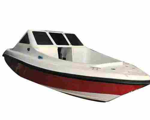 Long Life Span Sturdy Construction Scratch Resistant FRP White And Red Speed Boat