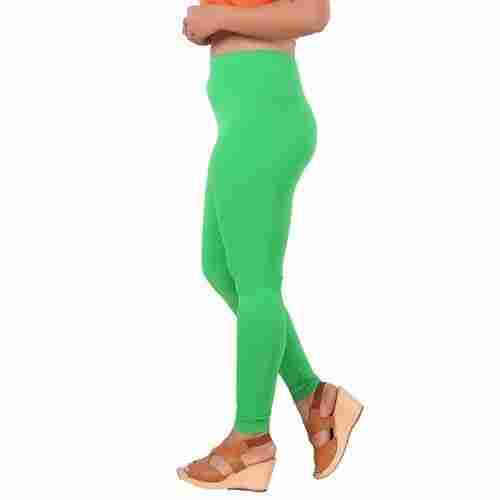Stretchy Fancy Stylish Ladies Legging Green Colour For Party And Casual Wear