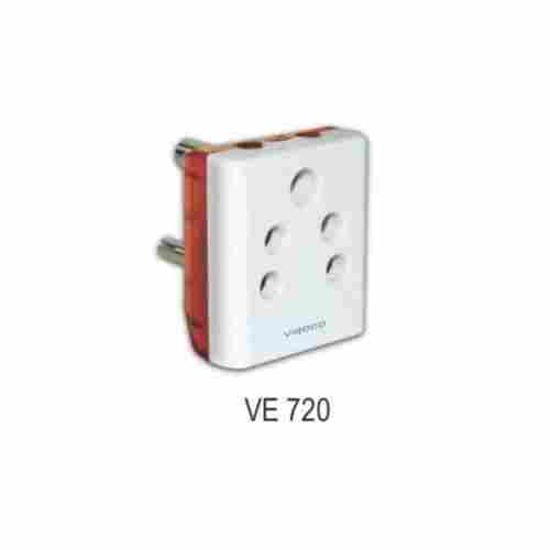 Highly Durable And Good Build Quality Ac Polycarbonate 6a 3 Pin Multi Plug