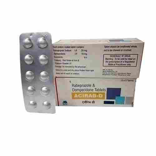 ACIRAB-D Rabeprazole And Domperidone Tablets, 10x10 Alu Alu Pack