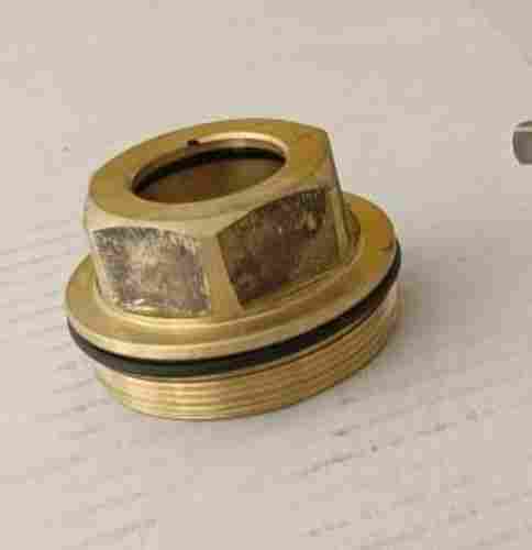 Golden Color Round Rust-Proof Brass Flange Nuts For Water Fittings, 6 Mm Size