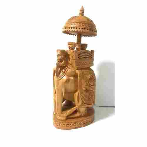Matte Finish Wooden Brown Statue Religious Style For Home Decoration Use
