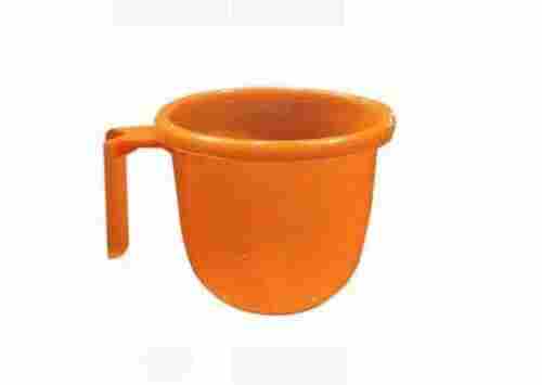 Orange Color Round Shape Plain Plastic Bath Mug For Bathroom Usage With 40gm Weight