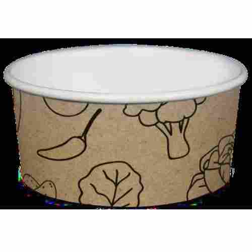 Disposable And Biodegradable Printed Round Paper Food Container For Packaging