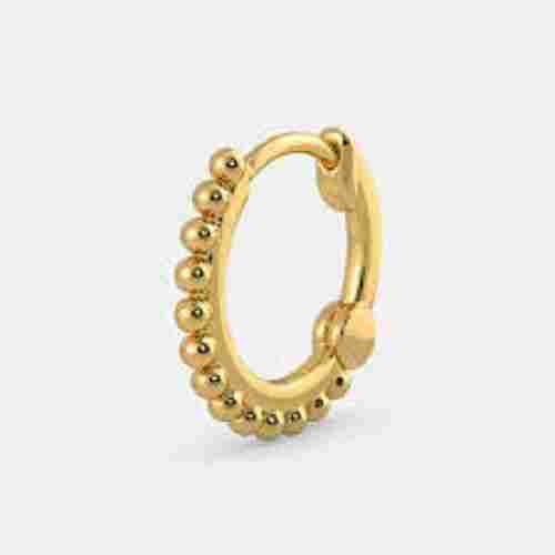 Elegant And Trendy Stylish Looking Delicate Gold Plated Beaded Cartilage Hoop Ring 