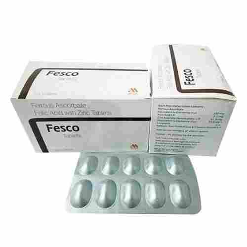 Fesco Ferrous Ascorbate, Folic Acid And Zinc Tablets, 10x10 Alu Alu Pack
