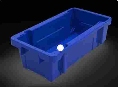 Unbreakable Blue Plastic Crates for Vegetables and Fruit Storage