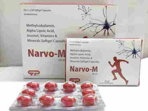 Narvo-M Methylcobalamin, Alpha Lipoic Acid, Inositol, Vitamin And Mineral Softgel Capsule