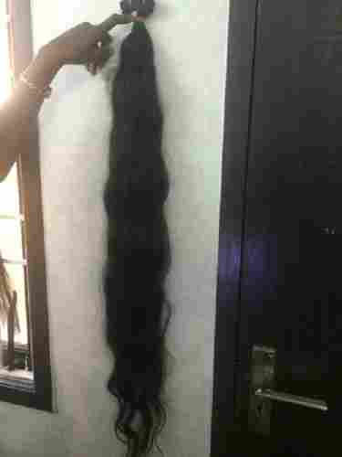 Natural Silky Women Black Long Human Hair Weave For Parlour And Personal