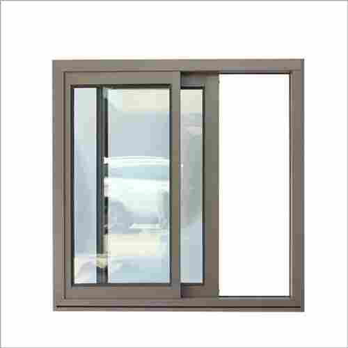 Ventilation Back And Forth Motion Grey Residential Aluminium Glass Sliding Window 