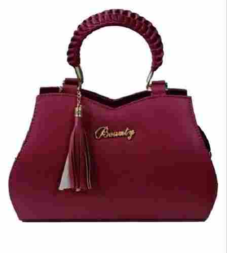 Ladies Party Wear Stylish And Beautiful Fancy Maroon Leather Hand Purse 