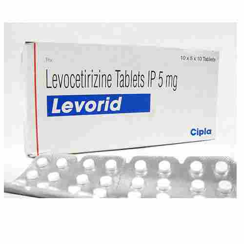 Levorid 5 MG Levocetirizine Antihistamines Tablet, 10x5x10 Blister Pack
