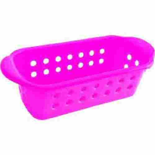 Light Weight And Long Durable Unbreakable Plain Pink Plastic Basket For Store Vegetables