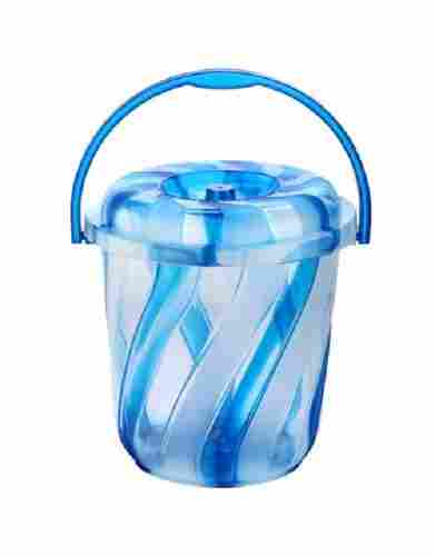 Long Durable Strong And Light Weight Blue And White Plastic Spiral Bucket, 3 Ltr