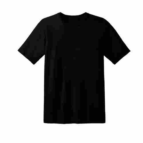 Round Neck Cotton Breathable Skin Friendly Wrinkle Free Plain Black Bamboo T Shirts For Men