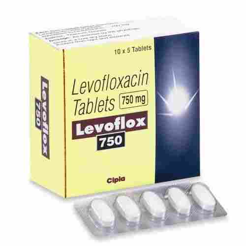 Levoflox 750 MG Levofloxacin Antibiotic Tablets, 10x5 Pack