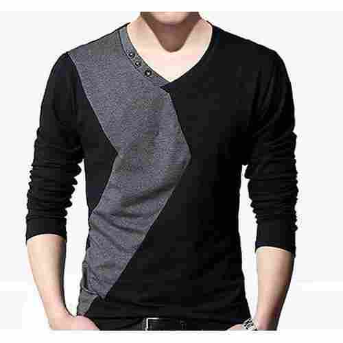Mens Long Sleeve V Neck Casual Wear Regular Fit Cotton T Shirts