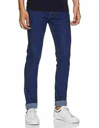 Blue Mens Regular Fit Stretchable Full Length Jeans For Casual Wear 
