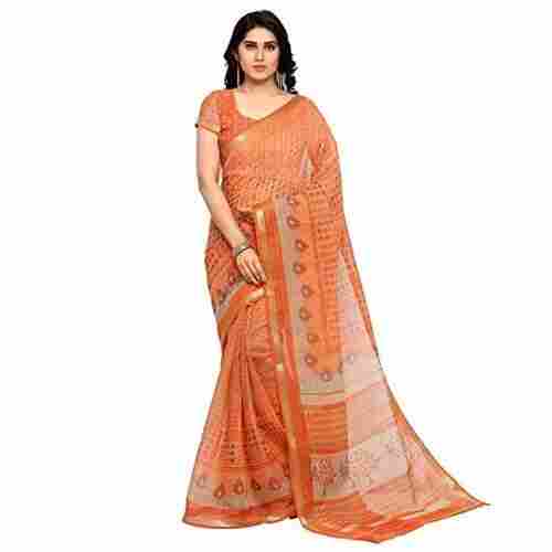 Woven Banarasi Silk Blend Saree With Lightweight Fabric And Party Wear Purpose