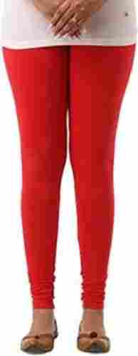 Red Color Era Life Ankle Length Ladies Legging for Regular and Casual Wear