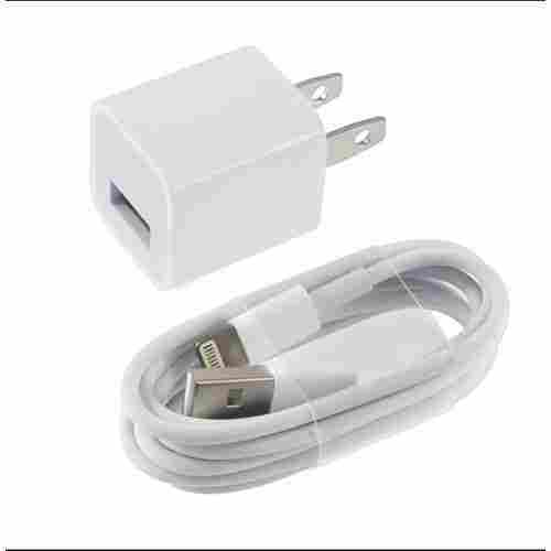 Light Weight Fast Charging Mobile Charger With Detachable White Cable Included