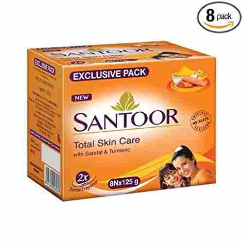 Fresh Beautiful Skin Total Care With Turmeric And Sandal Santoor Soap, 125g