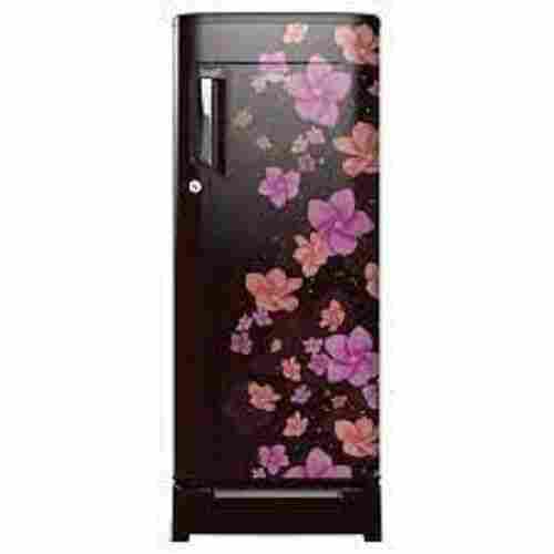 Black Color Domestic Refrigerator Storage For Food And Drinks.