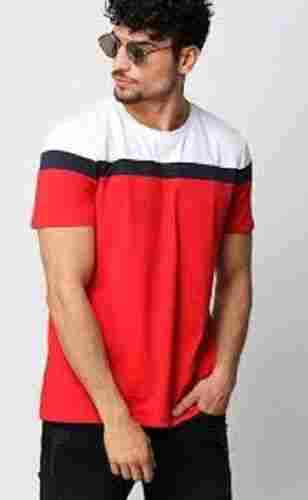 Affordable Red And White Fancy T Shirt For Mens For Party And Regular Wear 