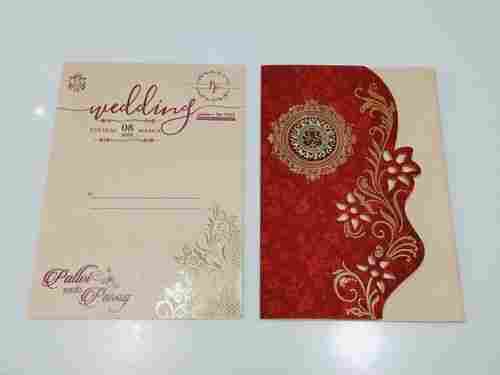 Elegant And Beautiful Acrylicfloral Hindu Wedding Card For Invitation