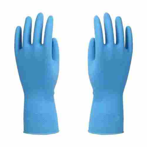 Rubber Sky Blue Pollution Free Comfortable To Wear Washable Environmental Friendly Safety Gloves