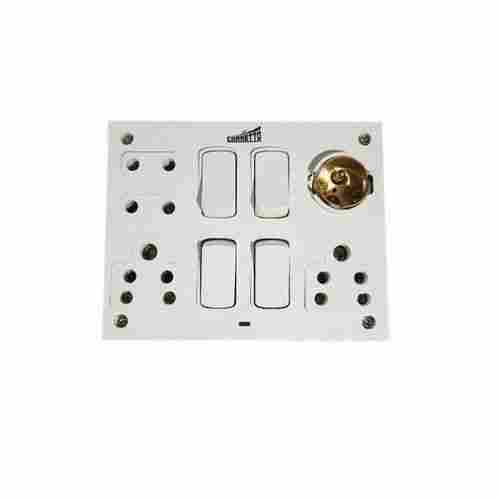 Short Circuit Protection And Electric Illuminated White Electrical Switch Board