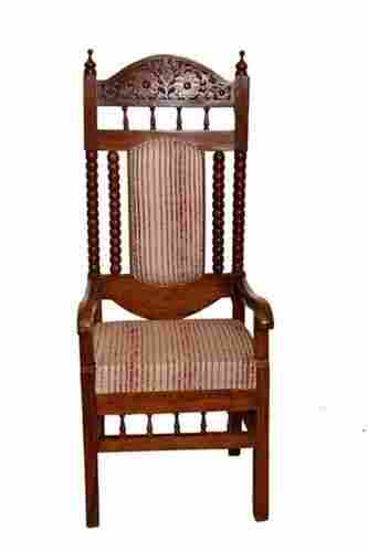 Multipurpose Rich Attractive Durable High Back Brown Wooden Antique Chair 