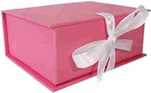 350 Gsm Pink Treat Corrugated Gift Boxes With Ribbons For Birthdays And Weddings