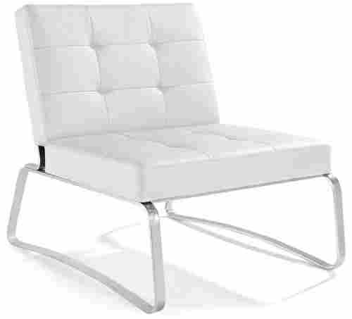 Light Weight Strong Long Durable Spongy Ultra Comfortable White Lounge Chair